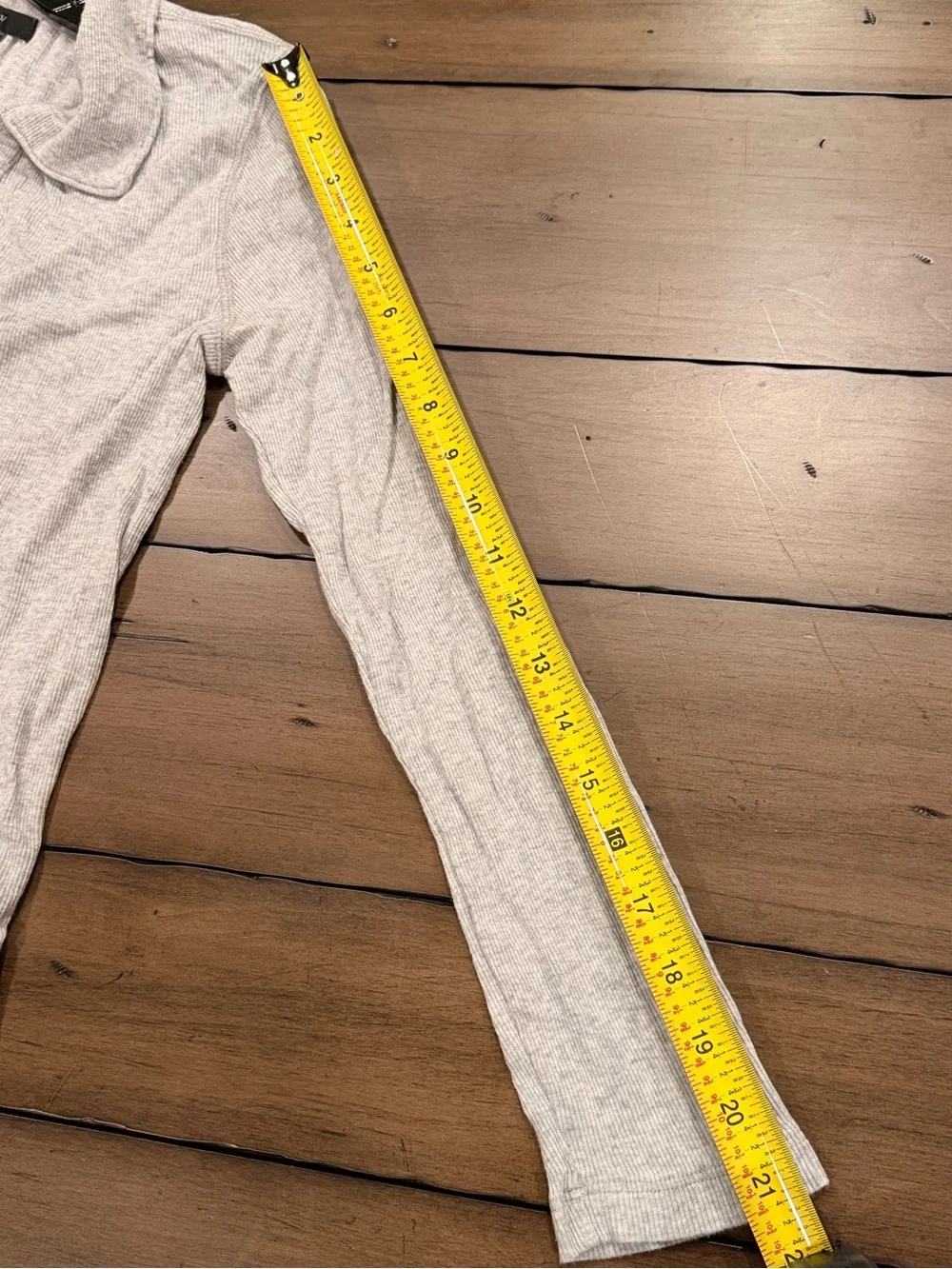 J. Crew Heather Soft Gray Heather Long-Sleeve Ribbed Polo T Shirt #445